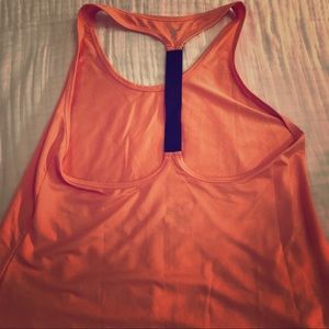 Orange with maroon racer back work out  tank
